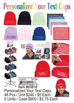 Personalized Your Text Caps